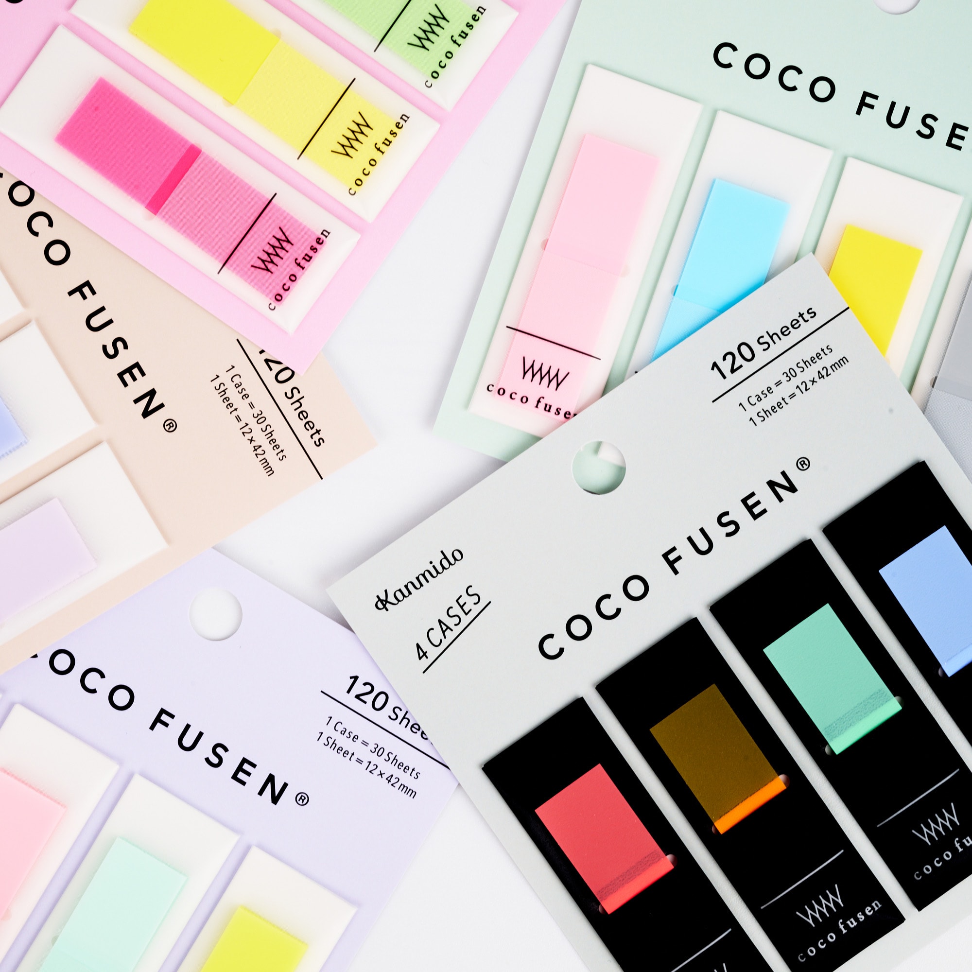 Product image of Compact index tabs that attach right to your notebook or planner. Coco Fusen Index Tabs 8