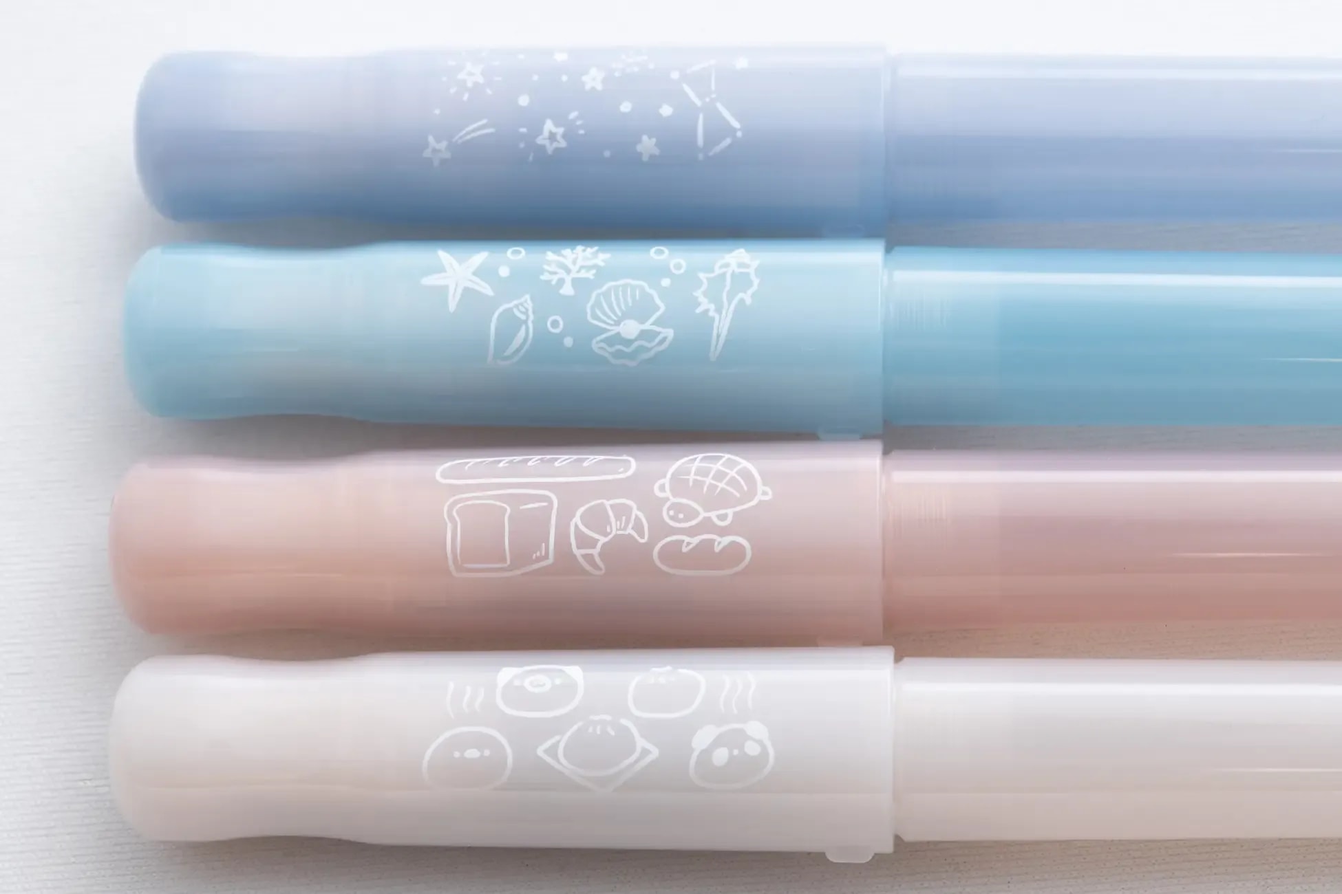 A lineup of Nagasawa's popular Madoromi series of Kakuno Pen